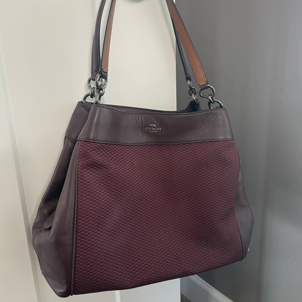 Coach burgundy handbag